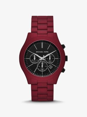 Montre Runway mince surdimensionnée rouge image number 0