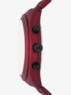 Oversized Slim Runway Red-Tone Watch | Michael Kors