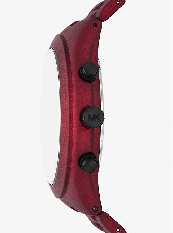 Oversized Slim Runway Red-Tone Watch image number 1