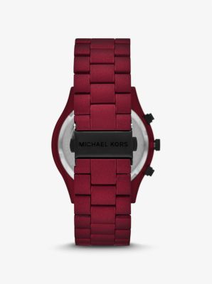 Oversized Slim Runway Red Tone Watch Michael Kors Canada