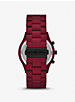 Oversized Slim Runway Red-Tone Watch image number 2