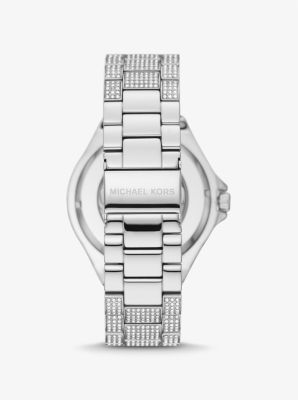 Limited-Edition Oversized Lennox Pavé Silver-Tone Watch image number 2
