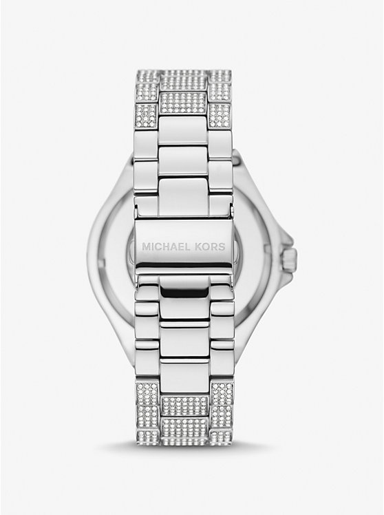 Limited-Edition Oversized Lennox Pavé Silver-Tone Watch image number 2