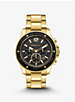 Oversized Nolan Gold-Tone Watch image number 0
