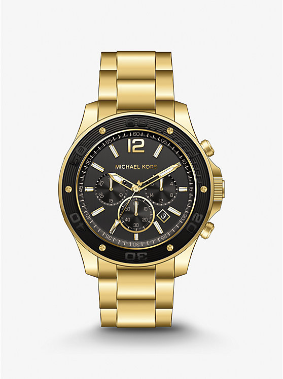 Oversized Nolan Gold-Tone Watch image number 0