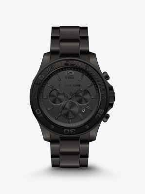 Oversized Nolan Black Tone Watch Michael Kors Canada