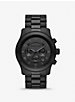 Oversized Runway Black-Tone Watch image number 0