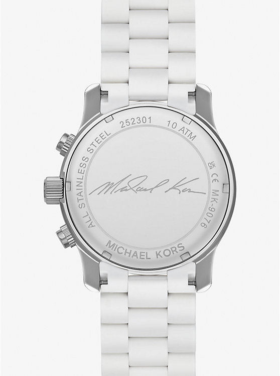 Oversized Runway White-Tone Watch image number 3