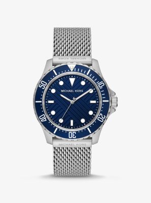 Michael Kors Blake Navy-Tone Stainless Steel Blue Dial Quartz Mens