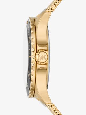 Oversized Slim Everest Gold-Tone Mesh Watch image number 1