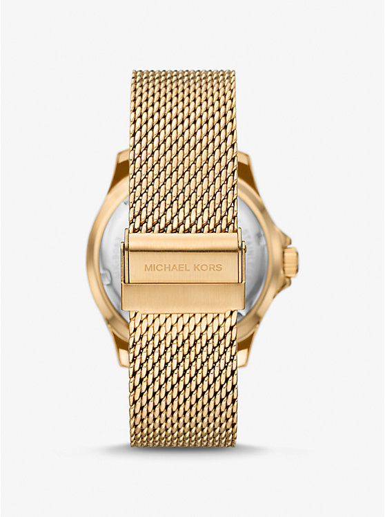 Oversized Slim Everest Gold-Tone Mesh Watch image number 2