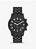 Oversized Hutton Black-Tone Watch image number 0