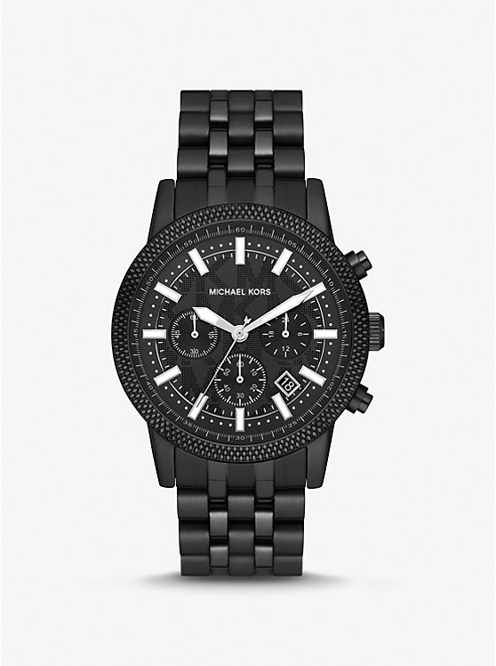 Oversized Hutton Black-Tone Watch image number 0