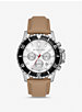 Oversized Everest Silver-Tone and Leather Watch image number 0