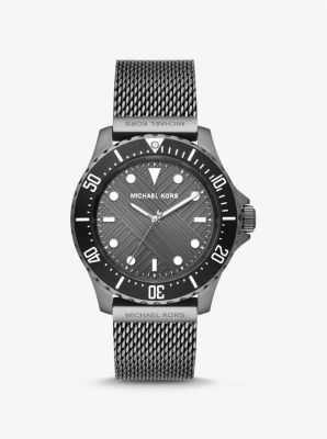 Oversized Slim Everest Gunmetal Mesh Watch | Michael Kors