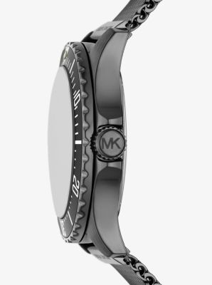 Montre Everest mince surdimensionnée de ton gris acier à bracelet en maille image number 1