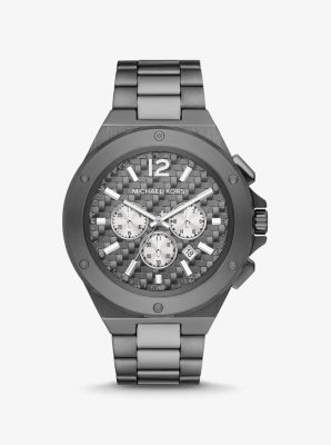 Oversized Lennox Gunmetal Watch | Michael Kors Canada