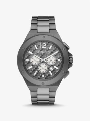 Kors Canada Gunmetal Oversized Lennox Michael Watch |