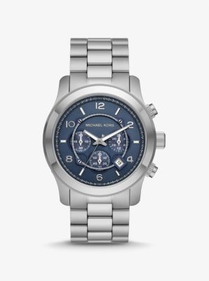 Oversized Runway Silver-Tone Watch | Michael Kors Canada