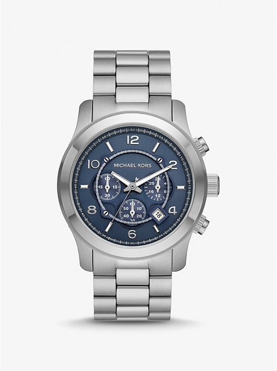 Oversized Runway Silver-Tone Watch image number 0