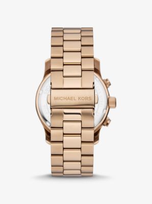 Oversized Runway Beige Gold-Tone Watch image number 2