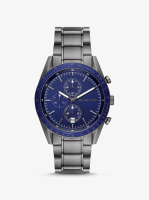 Oversized Accelerator Gunmetal Watch Michael Kors