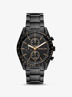 Michael kors men's bradshaw blacktone chronograph watch best sale