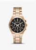 Oversized Lennox Beige Gold-Tone Watch image number 0