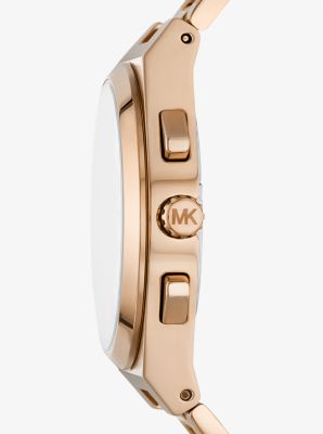 Oversized Lennox Beige Gold-Tone Watch | Michael Kors Canada