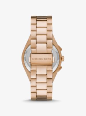 Oversized Lennox Beige Gold-Tone Watch