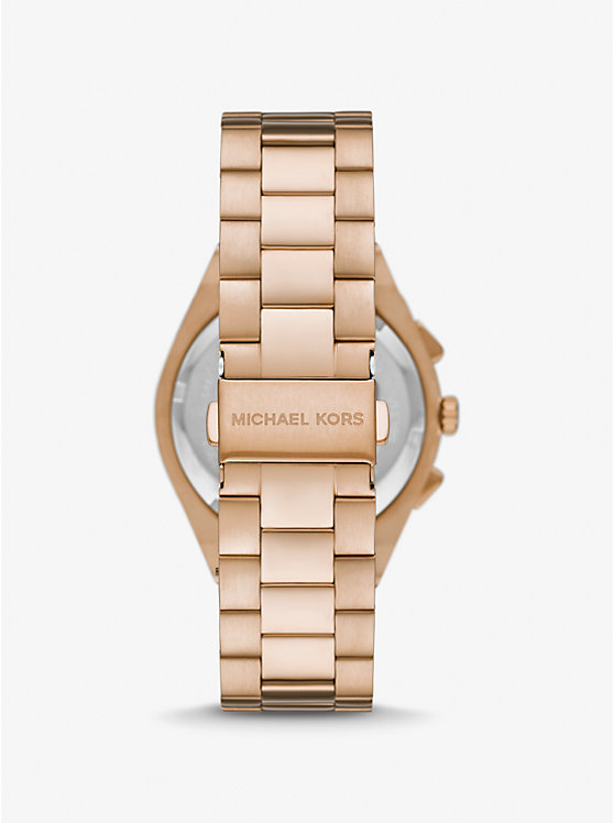 Oversized Lennox Beige Gold-Tone Watch image number 2