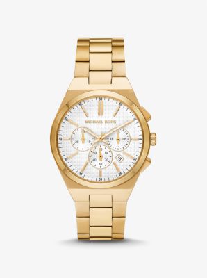 Reloj Lennox oversize en tono dorado image number 0