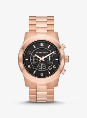 Übergroße Armbanduhr Runway im Rosé-Goldton image number 0