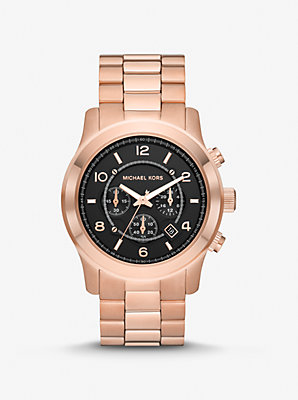 Übergroße Armbanduhr Runway im Rosé-Goldton