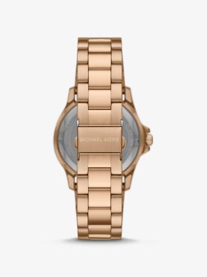 Oversized Everest Beige Gold-Tone Watch