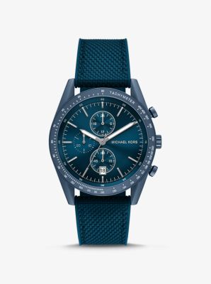 Oversized Accelerator Blue-Tone and Nylon Watch | Michael Kors