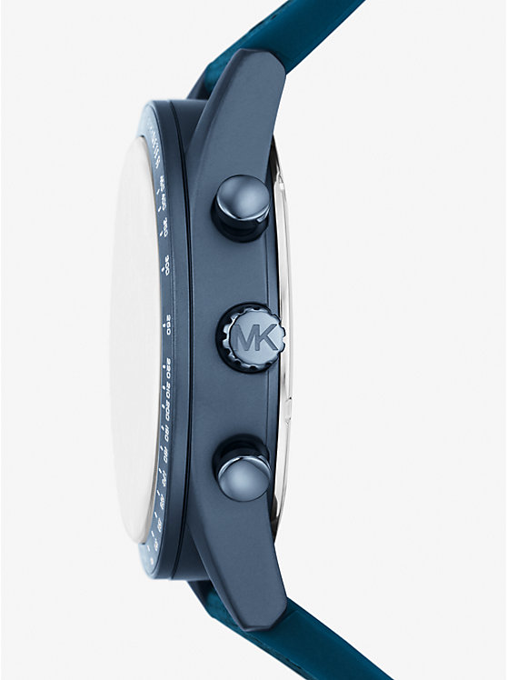 Oversized Accelerator Blue-Tone and Nylon Watch | Michael Kors