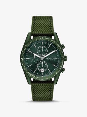 Oversized Warren Green-Tone and Nylon Watch image number 0