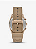 Oversized Accelerator Beige Gold-Tone and Nylon Watch image number 2