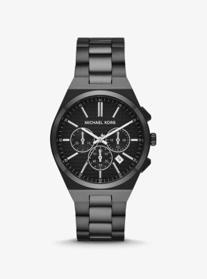 Oversized Lennox Black-Tone Watch image number 0