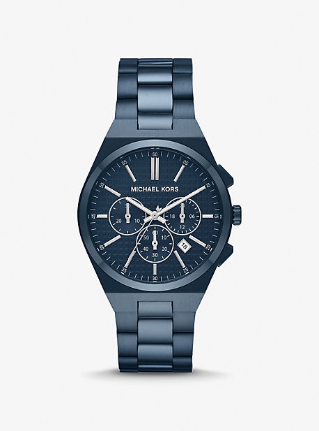 Michael Kors Oversized Lennox Blue-tone Watch