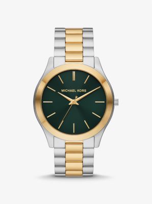 Oversized Slim Runway Two-Tone Watch image number 0