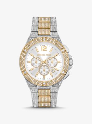 Watch | Michael Two-Tone Canada Lennox Oversized Pavé Kors