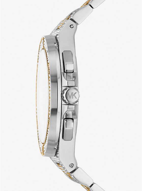 Oversized Lennox Pavé Two-Tone Watch | Michael Kors Canada
