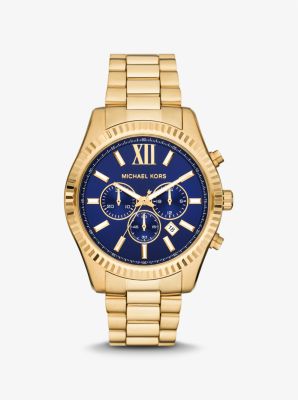 Reloj Lexington oversize en tono dorado image number 0