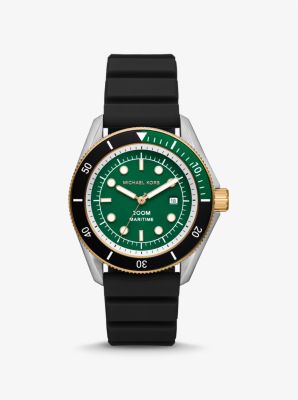 Übergroße Armbanduhr Maritime mit Silikonarmband image number 0