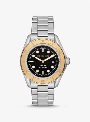 Oversized Maritime Silver-Tone Watch | Michael Kors