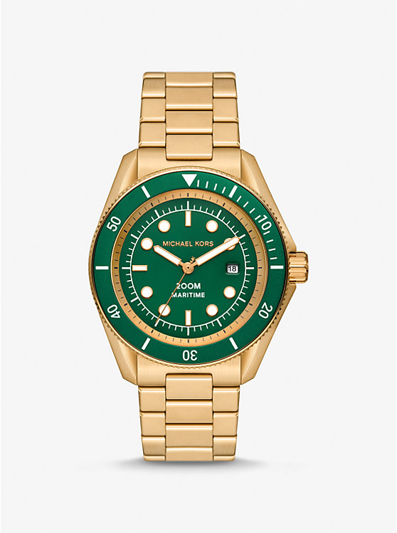 Oversized Maritime Gold-Tone Watch image number 0