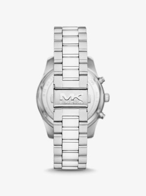 Michael kors silver chronograph watch best sale