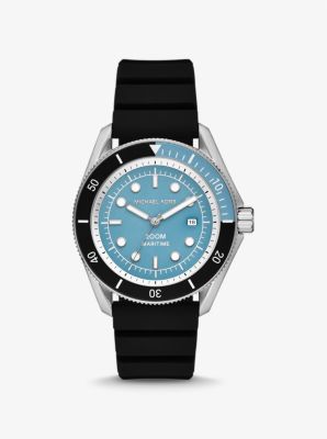 Oversized Maritime Silver-Tone Watch | Michael Kors